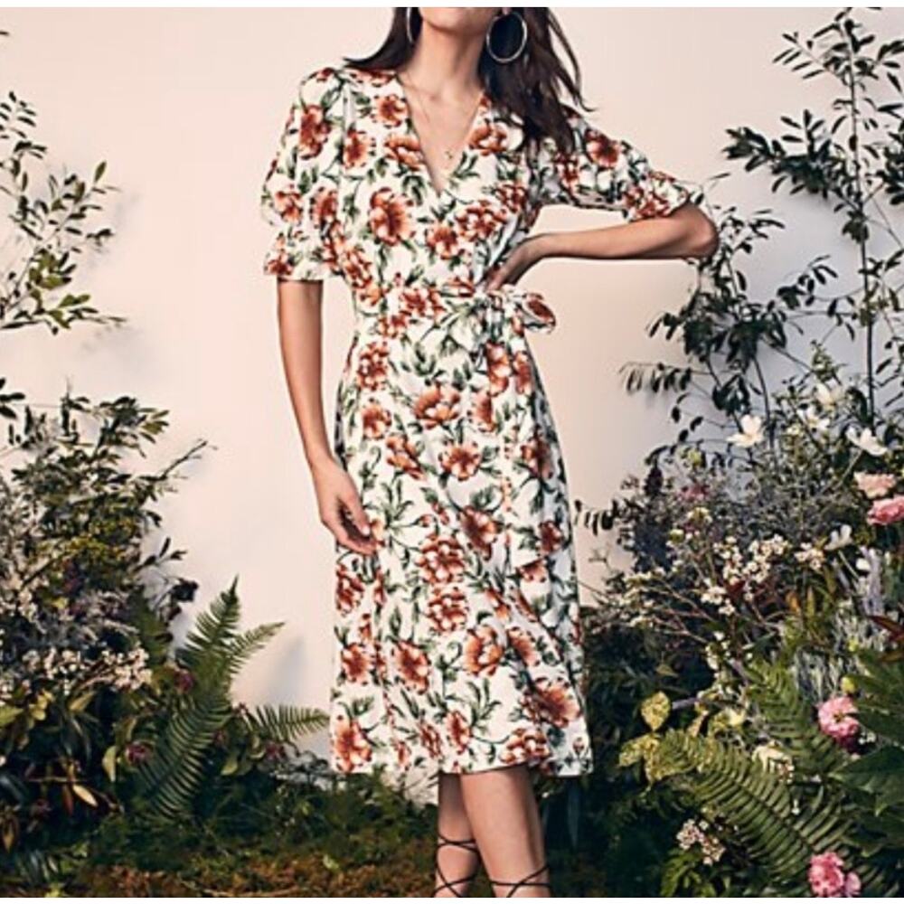 Happy x Nature Wrap Dress L NWOT